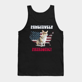 4th of July Independence Day Patriotic Corgi Funny Design for Dog Lovers Tank Top